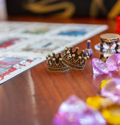 Game pieces from the Castlore card game